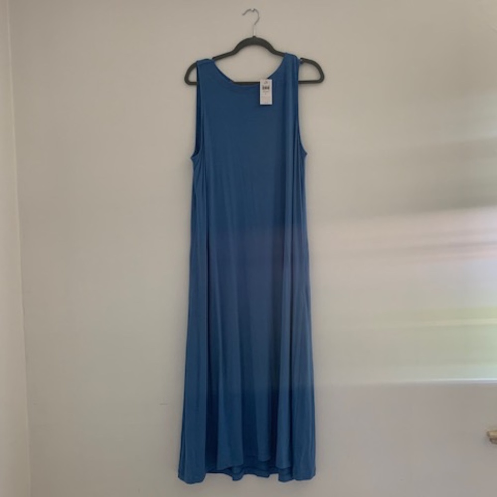 J Jill Blue Opal stretch cotton dress